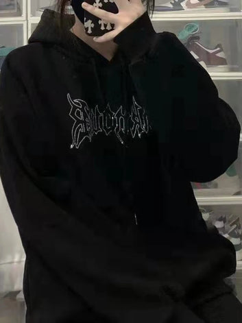 Sequin Rhinestone angel wings Hoodies