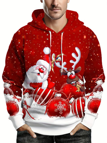 Christmas Rudolph and Santa hoodies