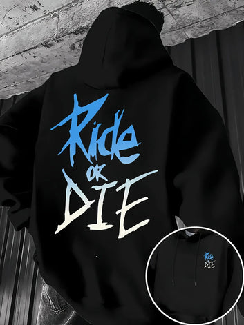 Graffiti print "RIDE OR DIE" street style funny