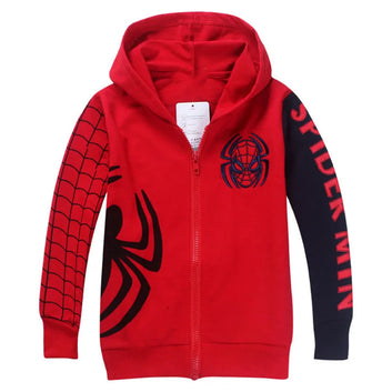 Cartoon Spiderman Zipper Hoodie Children marvel