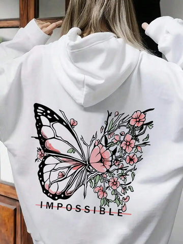 Rose Butterfly Impossible hoodie