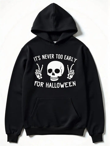 Halloween Skull & Skeleton Hands Hoodie