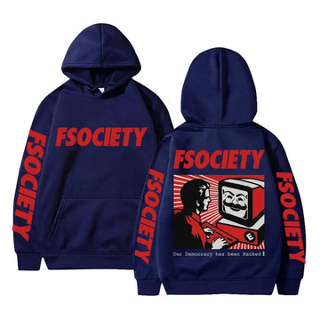 Funny Mr Robot Graphic Hoodie FSociety