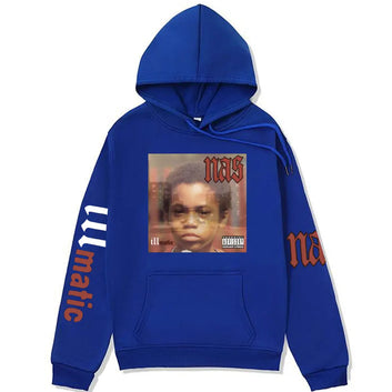 Rapper Nas Illmatic Album Cover Print Hoodies Men Women's Spring Fashion Long Sleeve Sweatshirts Oversized Hoodie Pullover Male