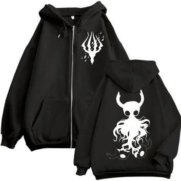 Limited Hollow Knight Game Graphic Zipper Hoodie