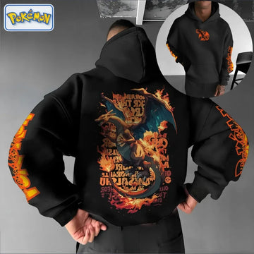 Pokemon Hoodie Anime Charizard Cartoon