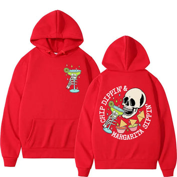 Funny Chippin Dippin Margarita Sippin Meme Hoodie