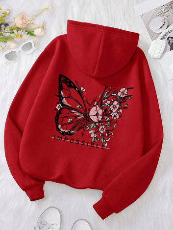 Rose Butterfly Impossible hoodie