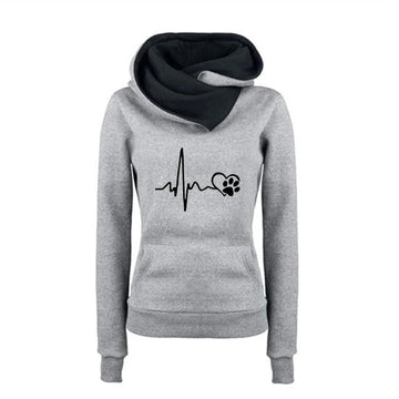 Heart beat dagger paw hoodie