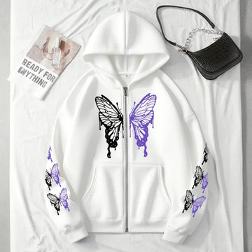 Butterfly Zip Up Hoodie