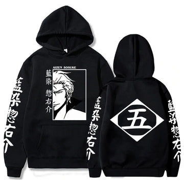 Anime Bleach Hoodies Men Aizen Sosuke