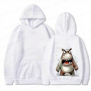 Boasting Angry Hippo Funny Hoodie