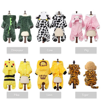 Halloween Pet  costume cow pig tiger lion dinosaur shark Pikachu