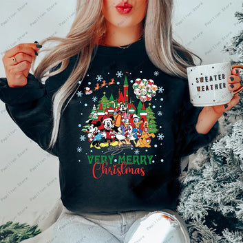 Disney Mickey Donald Duck and friends Merry Christmas Sweater