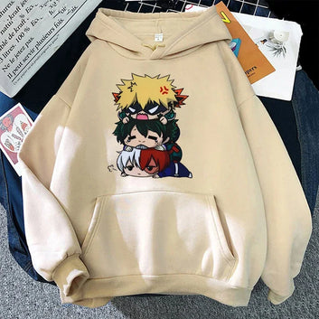 Cartoon My Hero Academia Anime Hoodie Deku Bakugou Katsuki Todoroki Shoto
