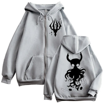 Limited Hollow Knight Game Graphic Zipper Hoodie