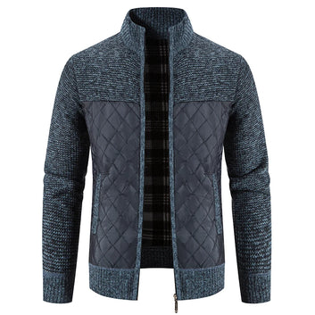 Flannel and plain zip up hoodie