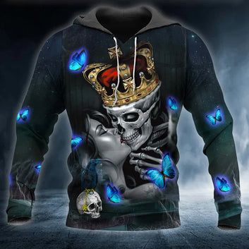 Skull Hoodies 3D Printed