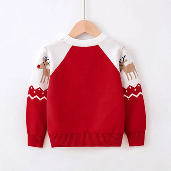 Christmas reindeer Sweaters Children Pullover Baby Cartoon Knitted