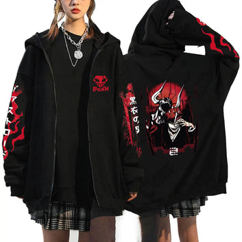Anime Bleach Zipper Hoodie multiple designs