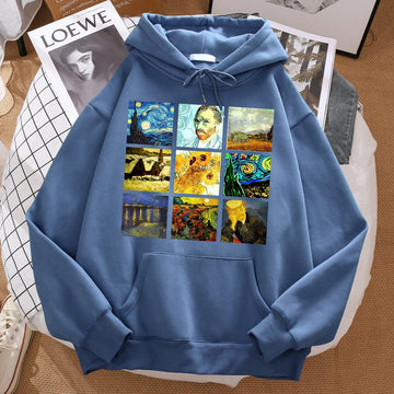 World Famous Paintings Vincent Van Gogh hoodie cartoon