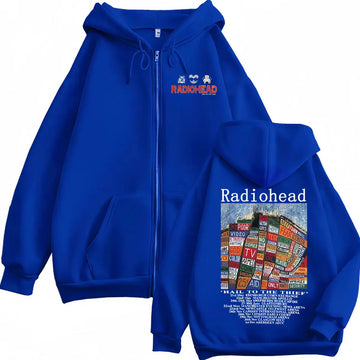Radiohead Hail To The Thief Zipper Hoodie Rock Band music