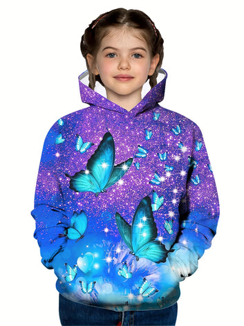 3D Butterfly hoodie children