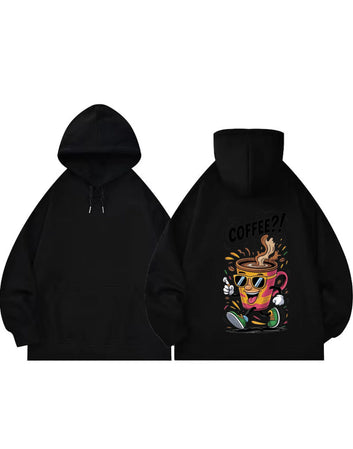 Coffee Cartoon Cup Hoodie Funny
