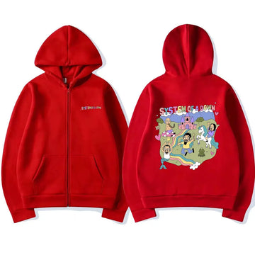 System of A Down Graphic Zipper Hoodie music