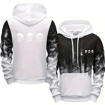 Skull Print Hoodie