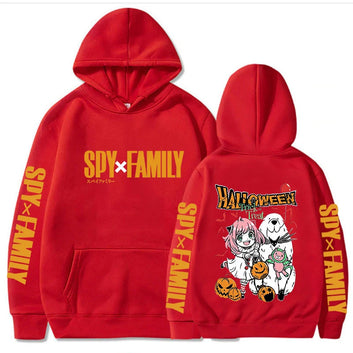 Anya and Bond Funny Halloween Print Hooded Anime Spy X Family