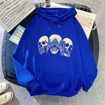 Skull Printed Hoodies halloween