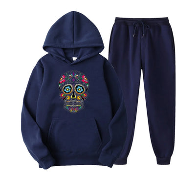 Sugar Skull Hoodie Sweatpants Set