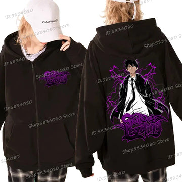 Anime Solo Leveling Zip Up Hoodie