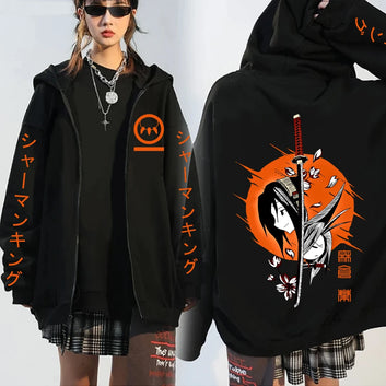 Anime Shaman King Yoh Asakura Zipper Hoodies