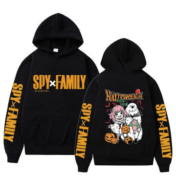Anya and Bond Funny Halloween Print Hooded Anime Spy X Family