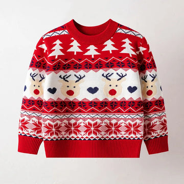 Christmas reindeer Sweaters Children Pullover Baby Cartoon Knitted