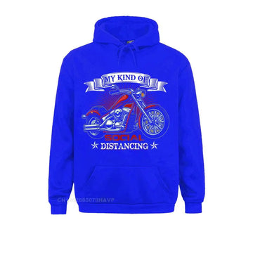 My Kind Of Social Distancing Funny Motorcycle Biker Hoodie