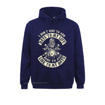I Ride To Add Life To My Days Badass Motorcycle Hoodie Funny