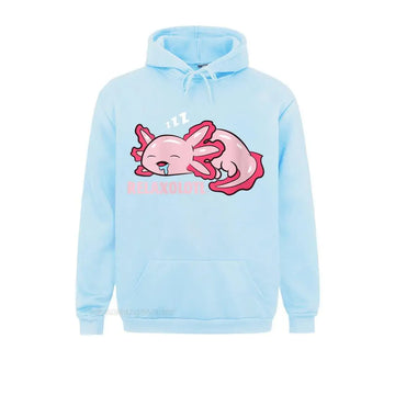 Cute relaxolotl animal hoodie