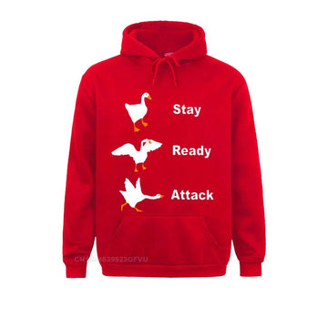 Stay Ready Attack Goose Funny Hoodie