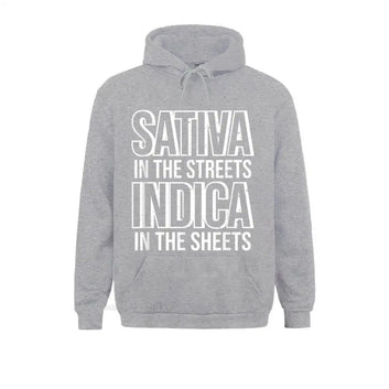 Sativa And Indica Plant Joke Funny 420 Stoner Hoodies