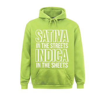 Sativa And Indica Plant Joke Funny 420 Stoner Hoodies