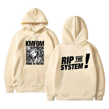KMFDM Rip The System Hoodie Rock Band music