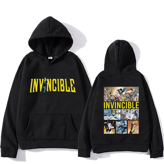 2025 Invincible Blood Double Sided Printed Hoodies Men's Woman's hip hop streetwear Pullover Loose vintage Long sleeve tracksuit