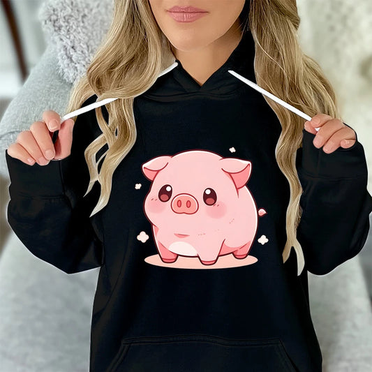 Women/Men Pig Kawaii Cartoon Sweatshirt Hoodie Unisex Funny Animal Lover Gift Fashion Casual Hoodies Cartoon Pig Classic Hoodies