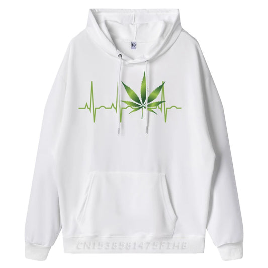 Heart Beat Weed Hoodie Funny