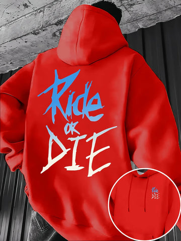 Graffiti print "RIDE OR DIE" street style funny