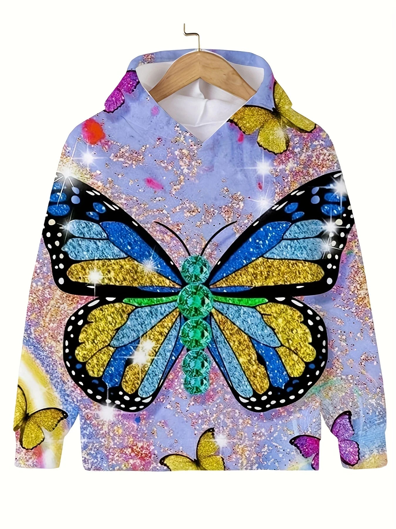3D Butterfly hoodie children