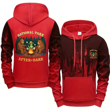 Hoodie National Park After Dark Bigfoot Alien Bear Funny